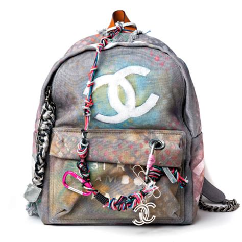 fake chanel graffiti backpack|chanel graffiti backpack sale.